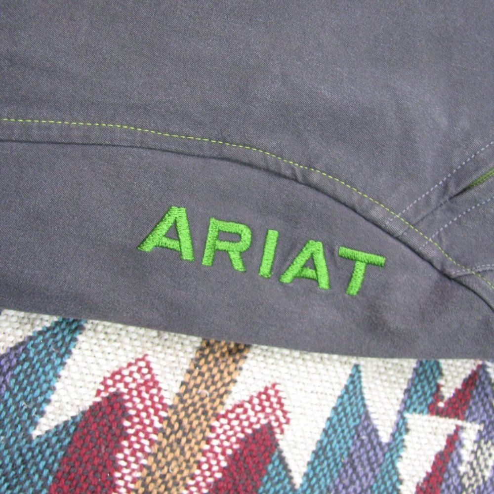 Ariat equestrian grey and green riding pants breeches - Picture 4 of 11
